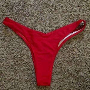red bikini bottoms